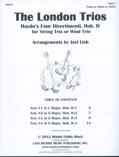 Haydn F.J. (Lish): The London Trios (violin, viola, cello)