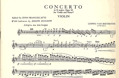 Beethoven, L.van (Joachim/Francescatti): Concerto Op.61 (violin & piano)