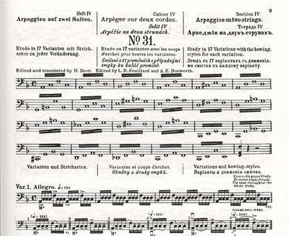 Sevcik, O.: Op.2 No.4 School of Bowing Technique (Cello)