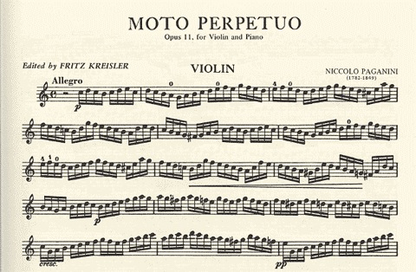 Paganini, Niccolo (Kreisler): Moto Perpetuo Op.11 (violin & piano)