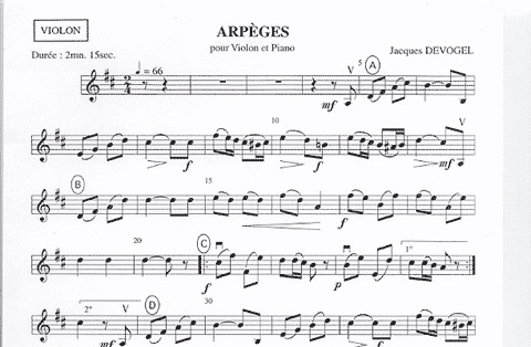 Devogel, Jacques: Arpeges (violin & piano)