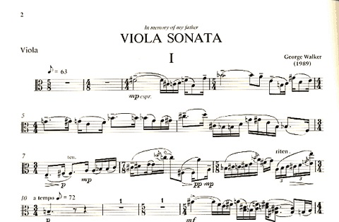 Walker, George: Viola Sonata (viola & piano)