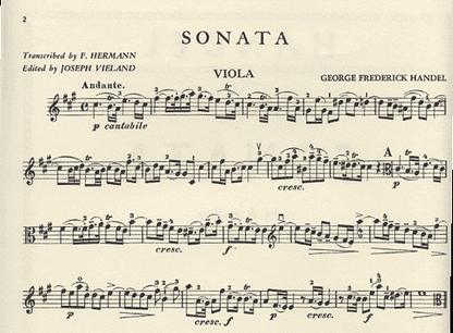 Handel, G.F.: Sonata in A Major (viola & piano)