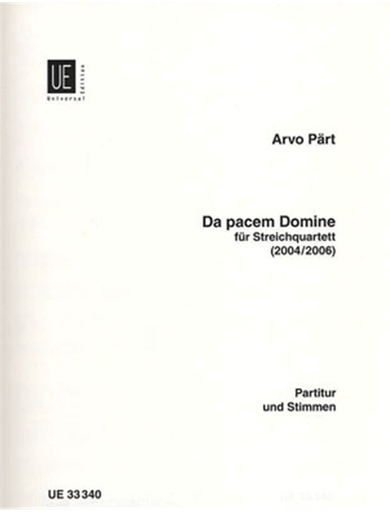 Part, A.: Da Pacem Domine (2 violins, viola, and cello)