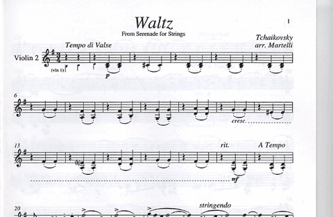Tchaikovsky, P.I. (Martelli): Waltz from Serenade for Strings (string quartet)