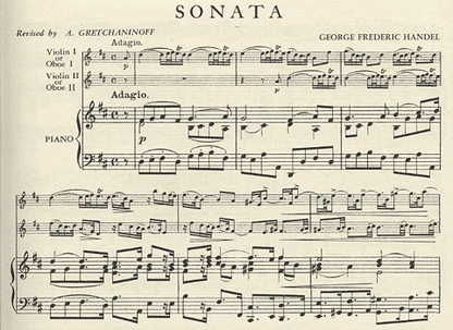 Handel, G.F.: Sonata in D (2 violins & piano)