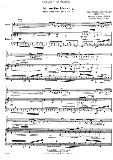 Bach, J.S. (Wilhelmj): Air on the G String