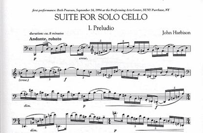 Harbison, John: Solo Suite (cello)