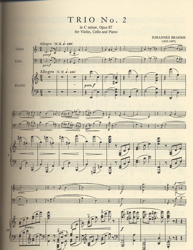Brahms, Johannes: Trio No.2 in C major Op.87 (violin, cello, piano)