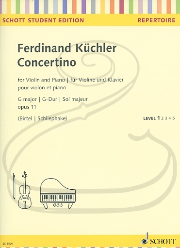 Kuchler (Birtel): Concertino in G Major, Op.11 (violin & piano) Schott