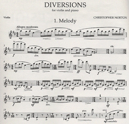 Norton, C.: Diversions (violin & piano)