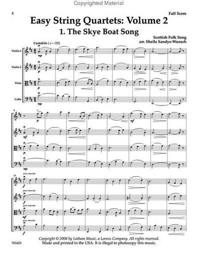 Sandys-Wunsch, Sheila: Easy String Quartets Vol. 2