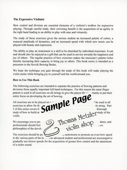 France, David:  Bow Exercises for the Expressive Violinist Part 2 (violin) Craddock Road