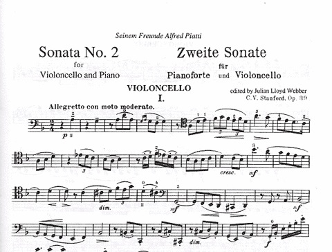 Stanford, Charles Viliers: Sonata No.2 in d minor Op39 (cello & piano)