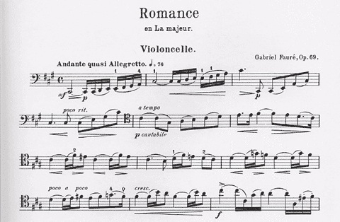 Faure, Gabriel: Romance Op.69 (cello & piano)