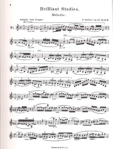 Mazas: 75 Melodious and Progressive Studies Op.36 No. 2-27 Brilliant Studies (violin)
