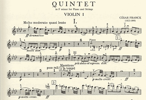Franck, Cesar: Quintet in F minor (piano, 2 violins, viola, cello)
