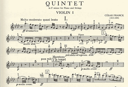 Franck, Cesar: Quintet in F minor (piano, 2 violins, viola, cello)