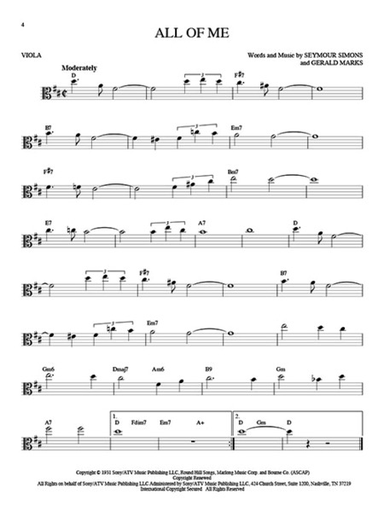 101 Jazz Songs (viola)