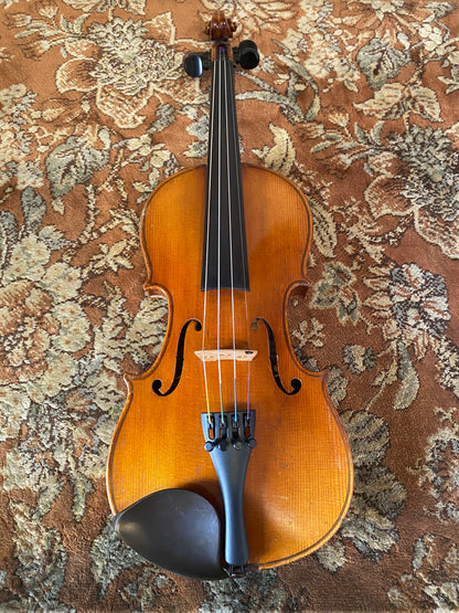 German 1900s unlabeled 1/2 violin outfit