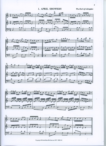 The Earl of Abingdon: Twelve Country Dances & Three Capriccios (2 violins or flutes and bass), score and parts