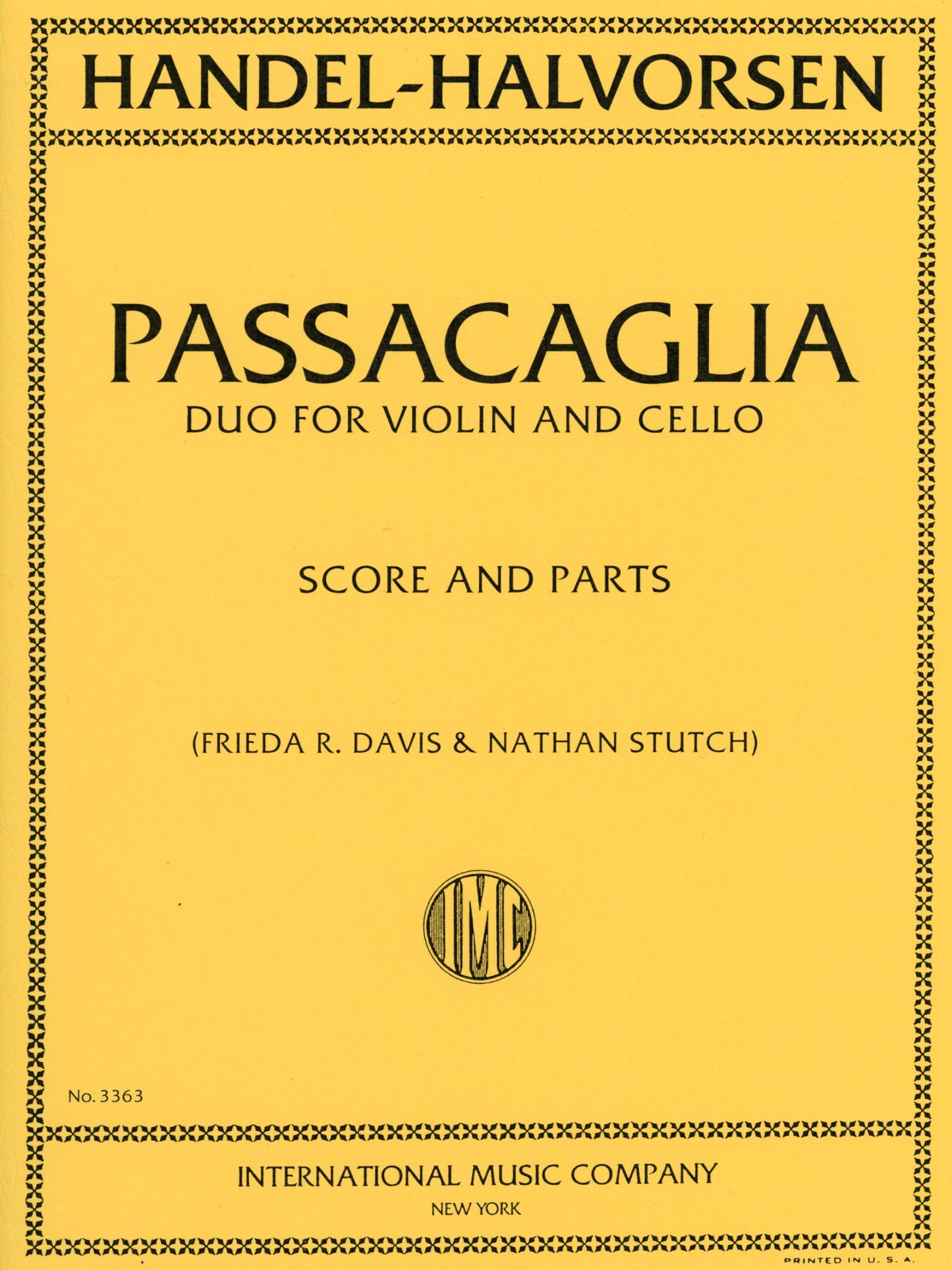 Handel-Halvorsen: Passacaglia for string ensembles without piano