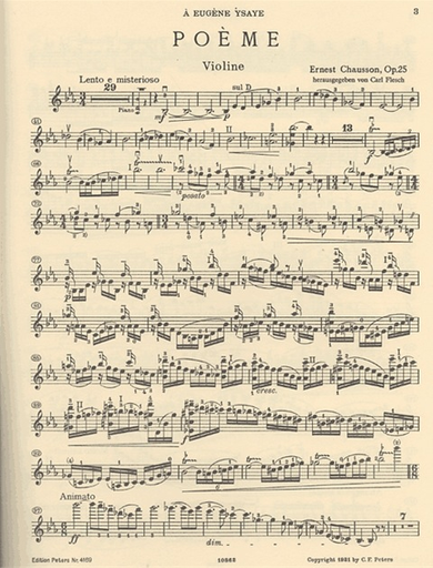Chausson, Ernest: Poeme Op.25 (violin & piano)