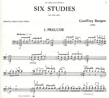 Burgon, Geoffrey: Six Studies for Solo Cello