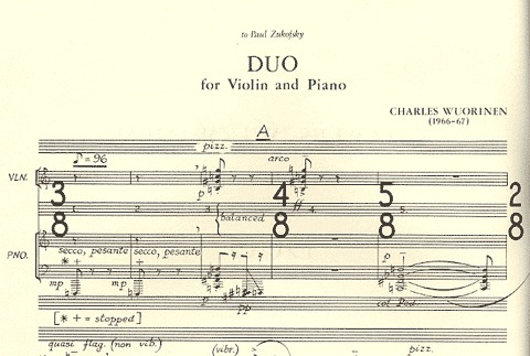 Wuorinen, C.: Duo (Violin & Piano)