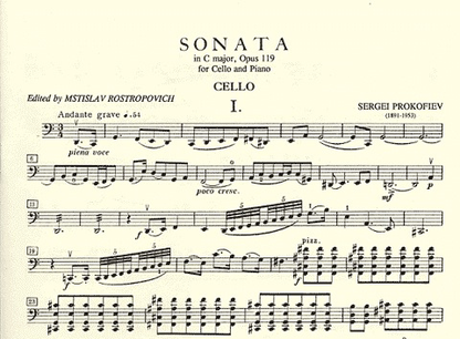 Prokofiev, Sergei: Sonata in C major Op.119 (cello & piano)