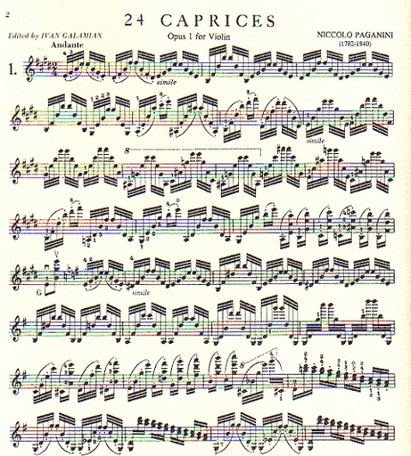 Paganini, N. (Galamian): Caprices, Op.1 (violin)