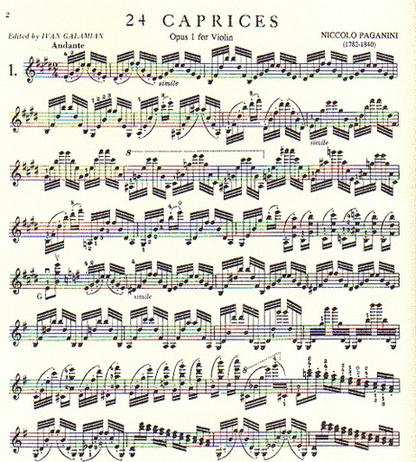 Paganini, N. (Galamian): Caprices, Op.1 (violin)