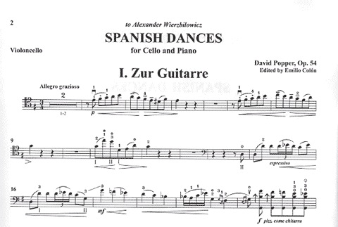 Popper, David: Spanish Dances op. 54 (cello & piano)
