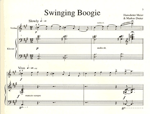 Meier, Hans Dieter: Swinging Boogie (violin, Piano, CD)
