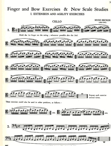 Becker, Hugo: *POD* Finger & Bow Exercises with New Scale Studies (cello)