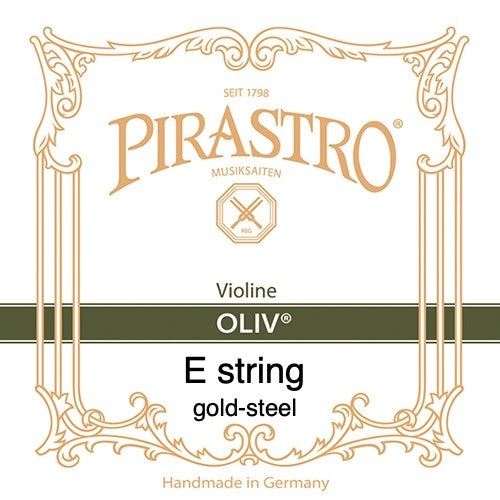 Pirastro OLIV violin E string, gold chrome steel,