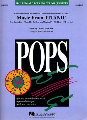 Horner: Music from Titanic - Pops for String Quartet (score and parts)