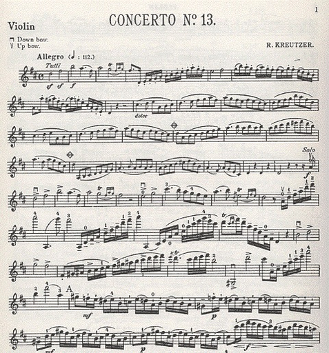 Kreutzer (Auer): Violin Concerto #13 (violin & piano) OUT OF PRINT