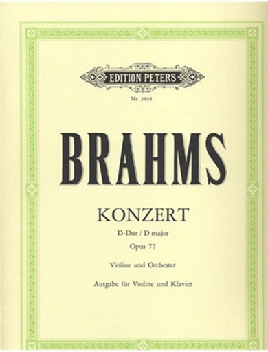 Brahms, Johannes (Klingler): Concerto in D major Op.77 (violin & piano) C.F. Peters