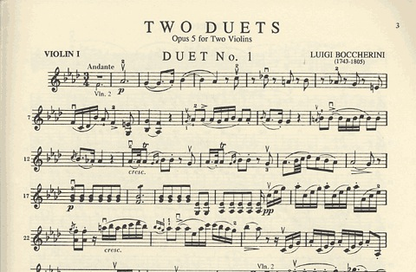 Boccherini, L. (Sitt): Two Duets, Op.5 (two violins)