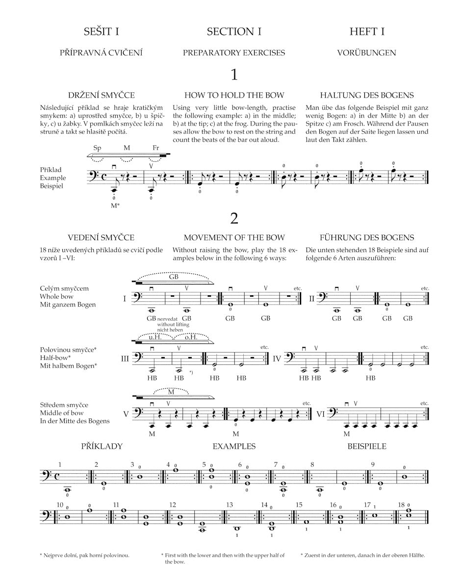 Sevcik: School of Bowing Technique for Violoncello, Op.2, Book 2, Section1 and 2 (cello) Barenreiter