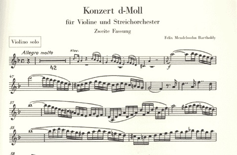 Mendelssohn, Felix: Concerto in D Minor (violin & piano)