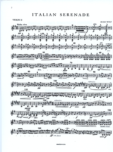 Wolf, Hugo: Italian Serenade in G major (string quartet) set of parts