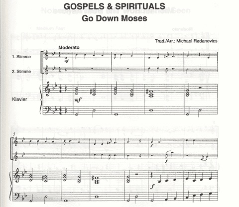Radanovics, Michael: Gospels & Spirituals (2 violins & piano)