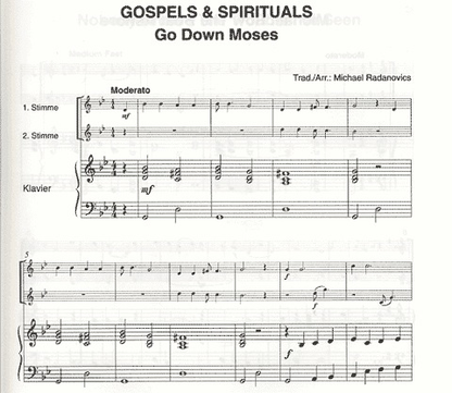 Radanovics, Michael: Gospels & Spirituals (2 violins & piano)