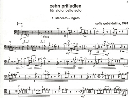 Gubaidulina, Sofia: 10 Preludes for cello solo
