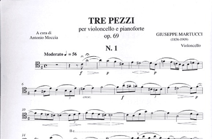 Martuzzi, Giuseppe: 3 Pezze Op.69 (cello & piano)