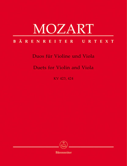 Mozart, W.A. (Berke): Duets for Violin and Viola, KV423 & 424 - URTEXT (violin & viola) Barenreiter