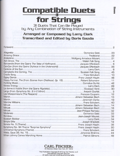 Clark, Larry & Gazda, Doris: Compatible Duets for Strings (2 basses)
