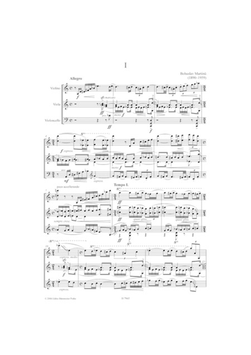 Martinu, Bohuslav: String Trio  miniature SCORE #1 (violin, viola, cello) Barenreiter